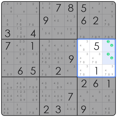 technique to solve sudoku